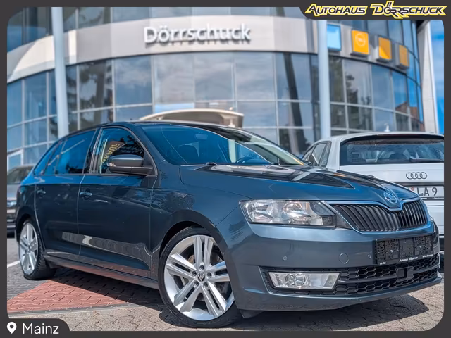 Skoda Rapid Spaceback Ambition AHK. SHZ. PDC. DAB Baujahr 2017 (129.300 km, Diesel, 116 PS) - Gebrauchtwagen bei Autohaus Dörrschuck Mainz